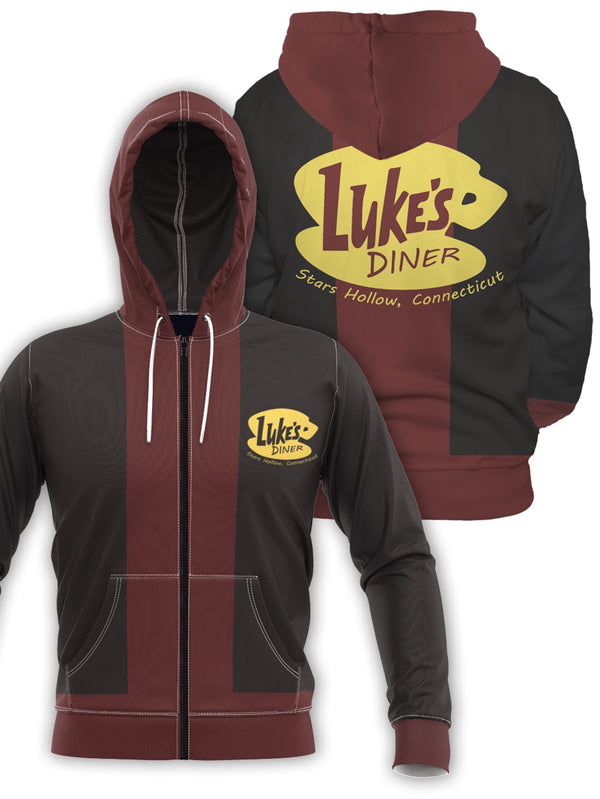Fandomaniax - Luke's Diner Unisex Zipped Hoodie
