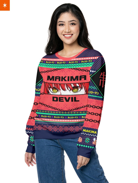 Fandomaniax - Makima Xmas Unisex Wool Sweater