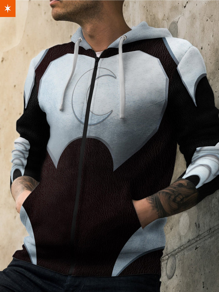 Fandomaniax - Moon Knight Unisex Zipped Hoodie