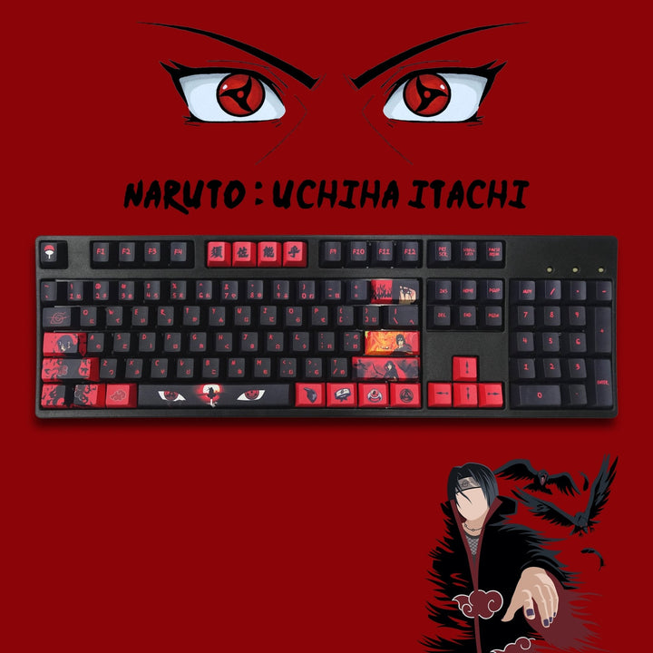 Naruto Keycaps | Itachi Uchiha Keycaps - Goblintechkeys