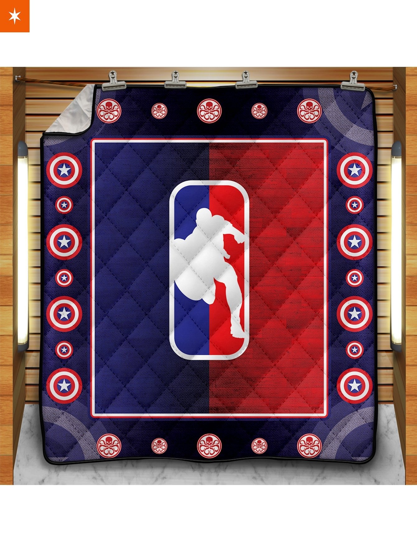 Fandomaniax - NBA Captain America Quilt Blanket