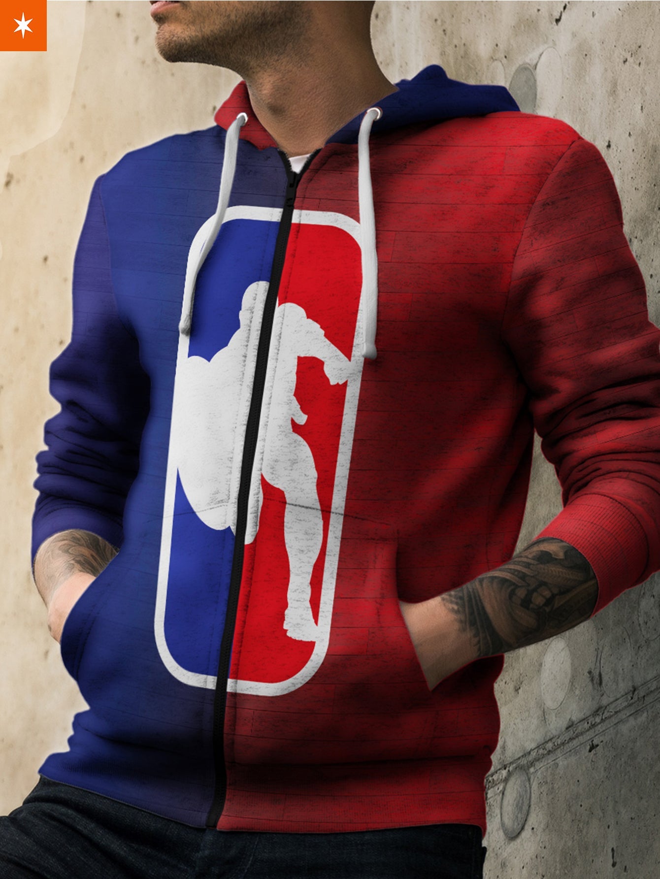 Fandomaniax - NBA Captain America Unisex Zipped Hoodie