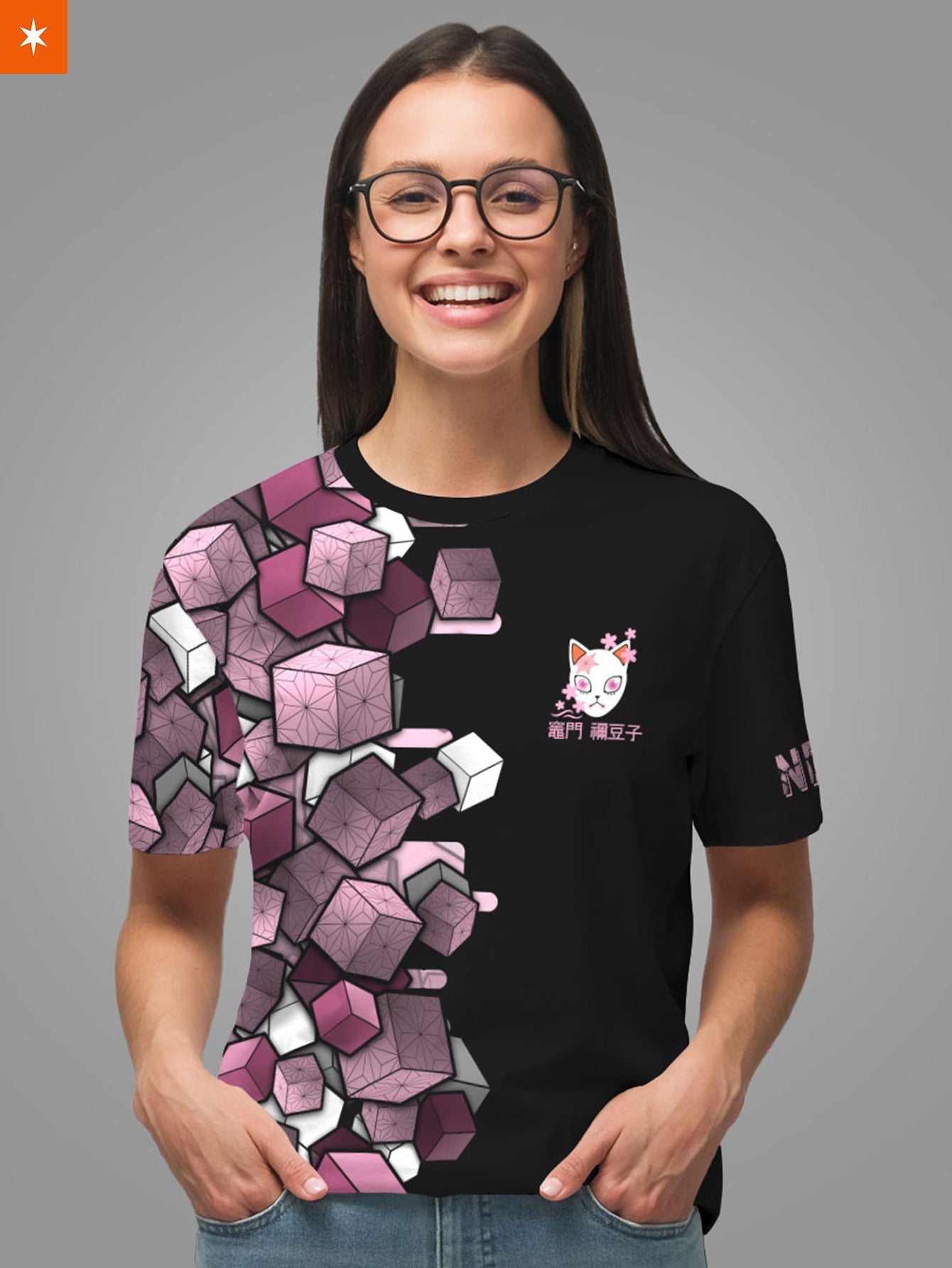 Fandomaniax - Nezuko Cube Unisex T-Shirt
