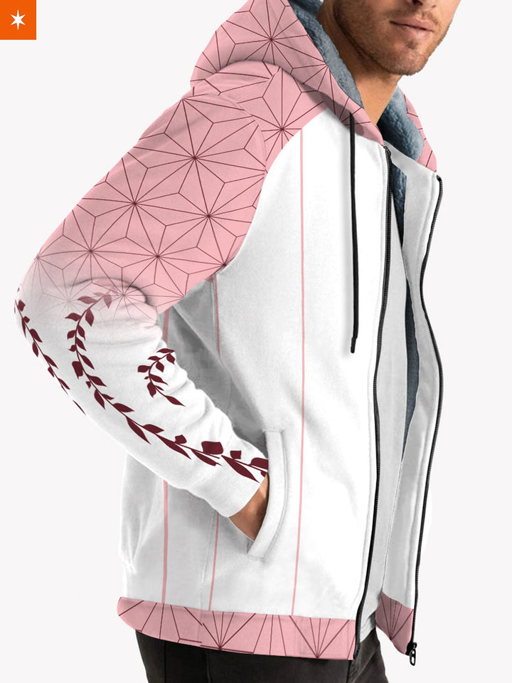 Fandomaniax - Nezuko Jersey Velvet Hoodie