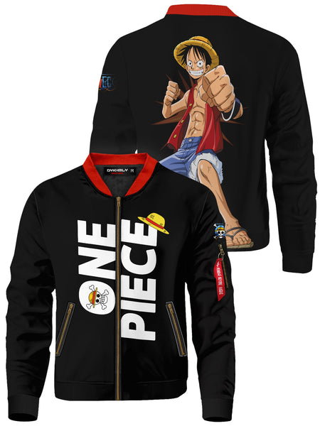 One Piece anime Bomber Jacket - Monkey D. Luffy (Black) official merch | One  Piece Store