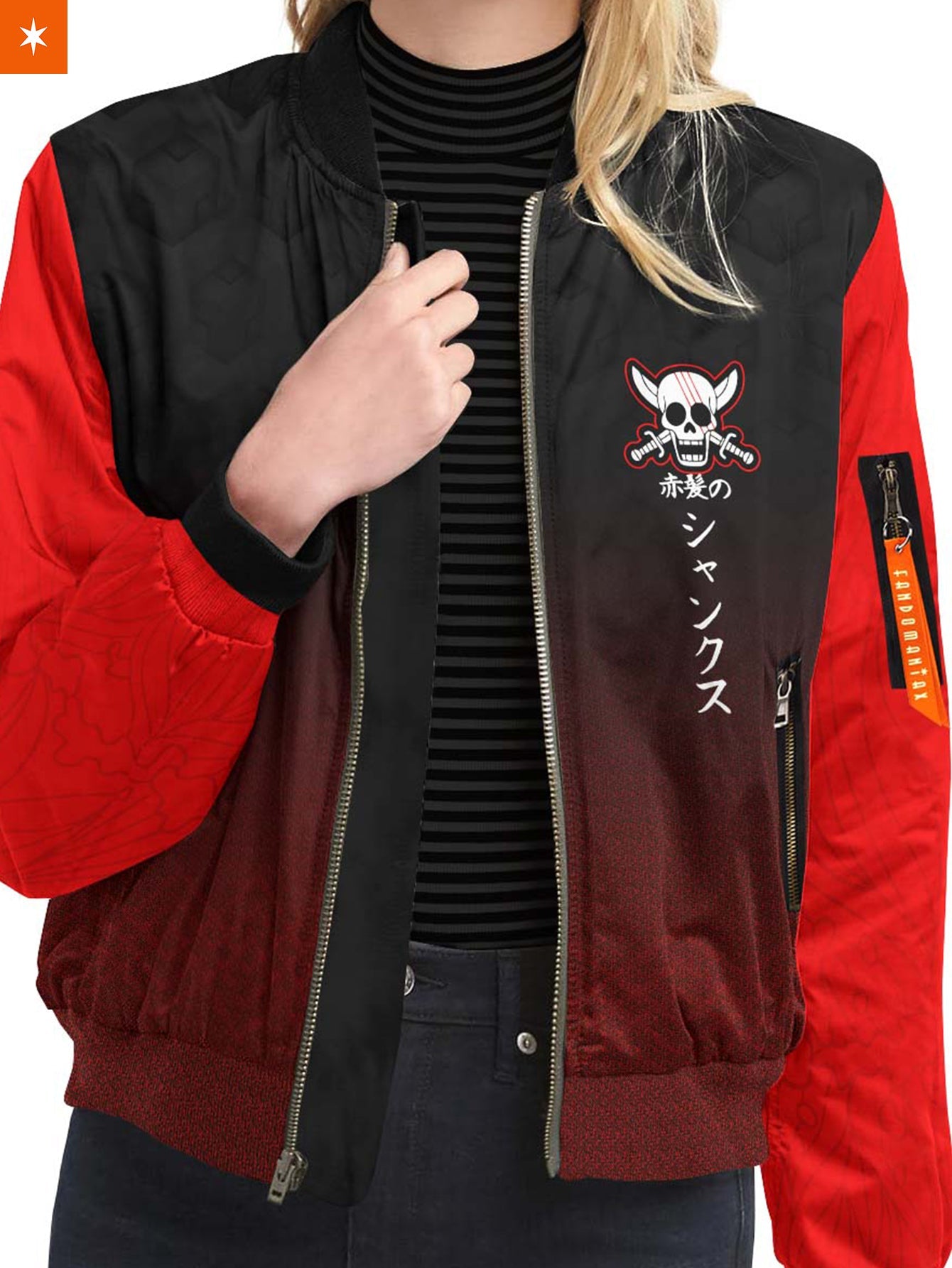 Fandomaniax - OP Grim Red hair Bomber Jacket