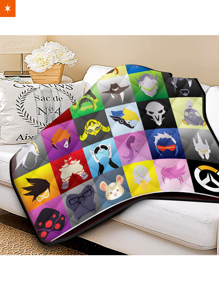 Fandomaniax - Overwatch Heroes Quilt Blanket