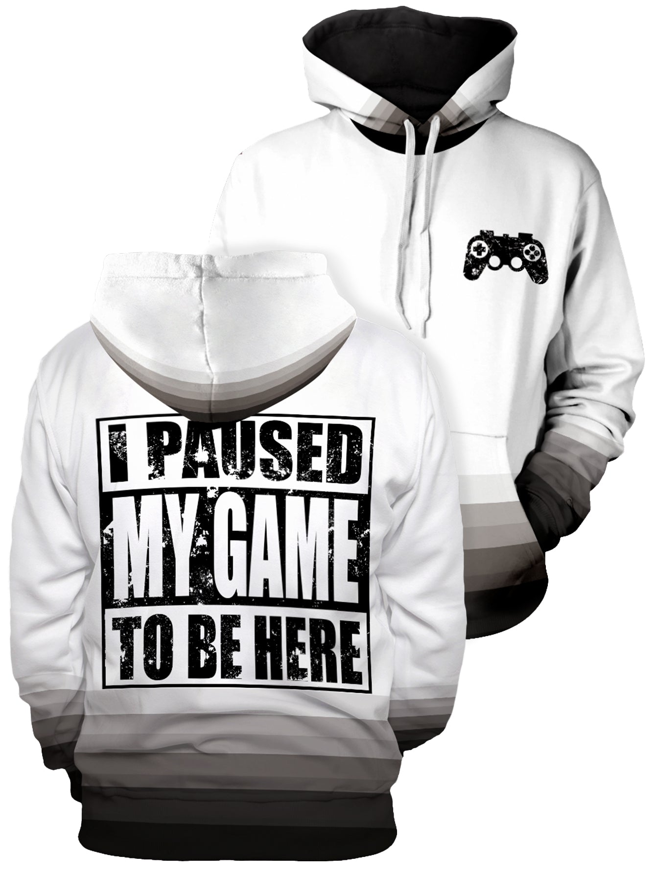 Fandomaniax - Paused Game Unisex Pullover Hoodie