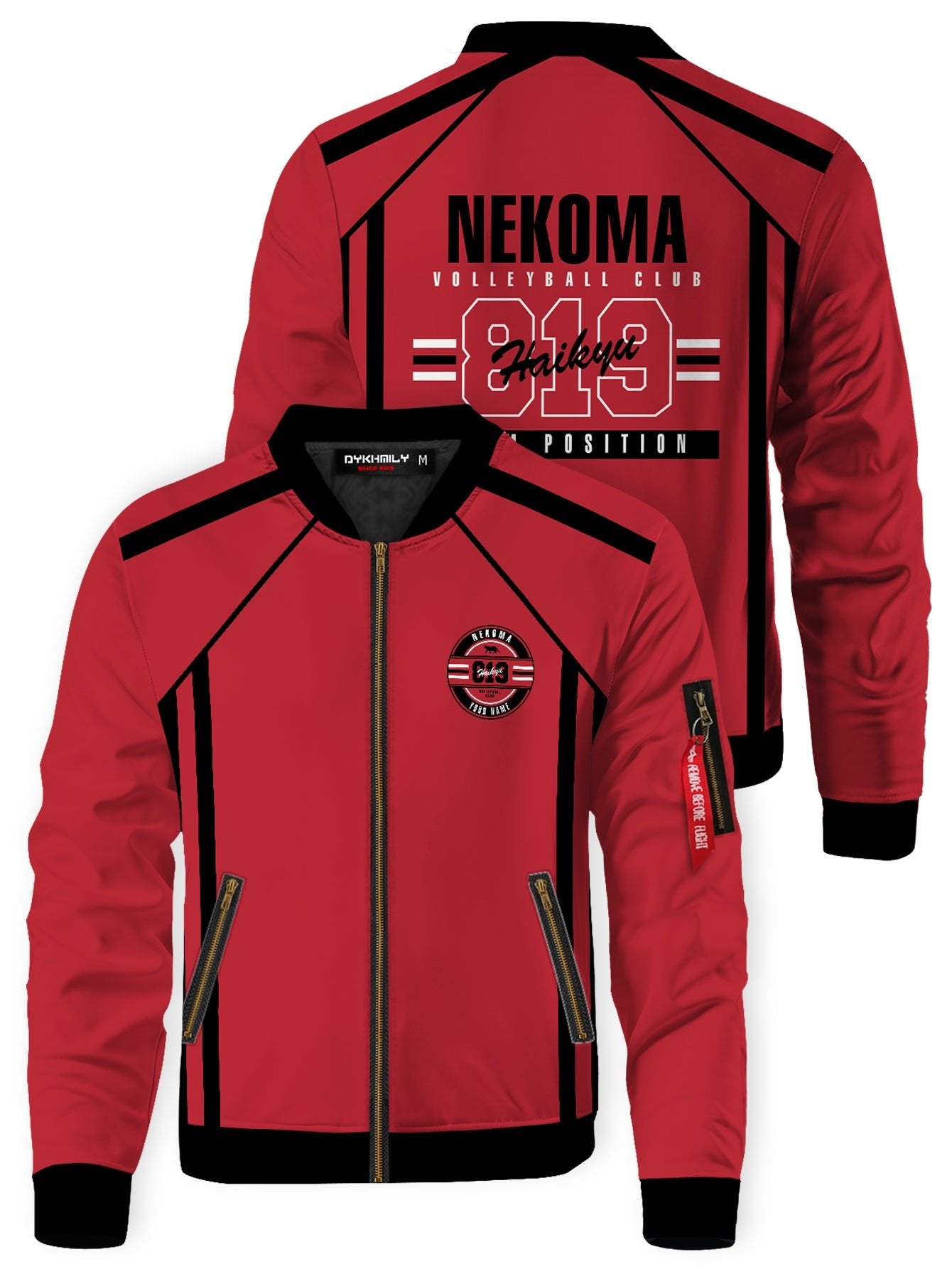 Fandomaniax - Personalized 819 Nekoma Bomber Jacket