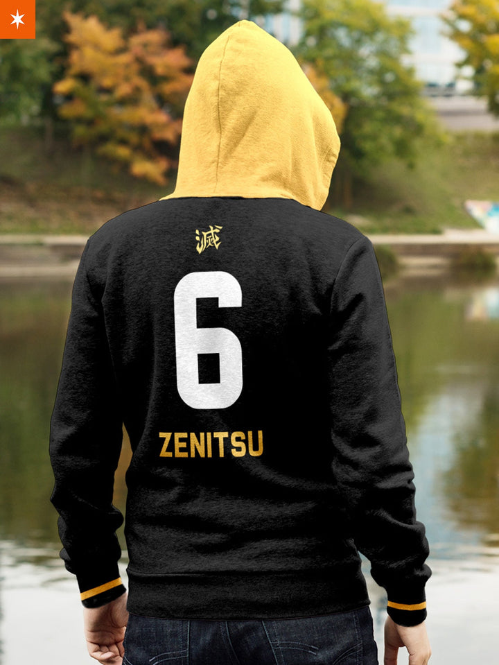 Fandomaniax - Personalized Agatsuma Zenitsu Unisex Zipped Hoodie