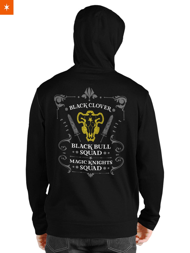 Fandomaniax - Personalized Black Bull Squad Unisex Pullover Hoodie