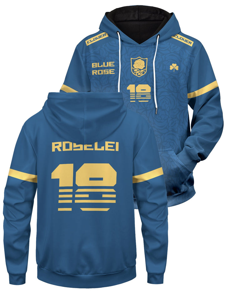 Fandomaniax - Personalized Blue Rose Uniform Unisex Pullover Hoodie