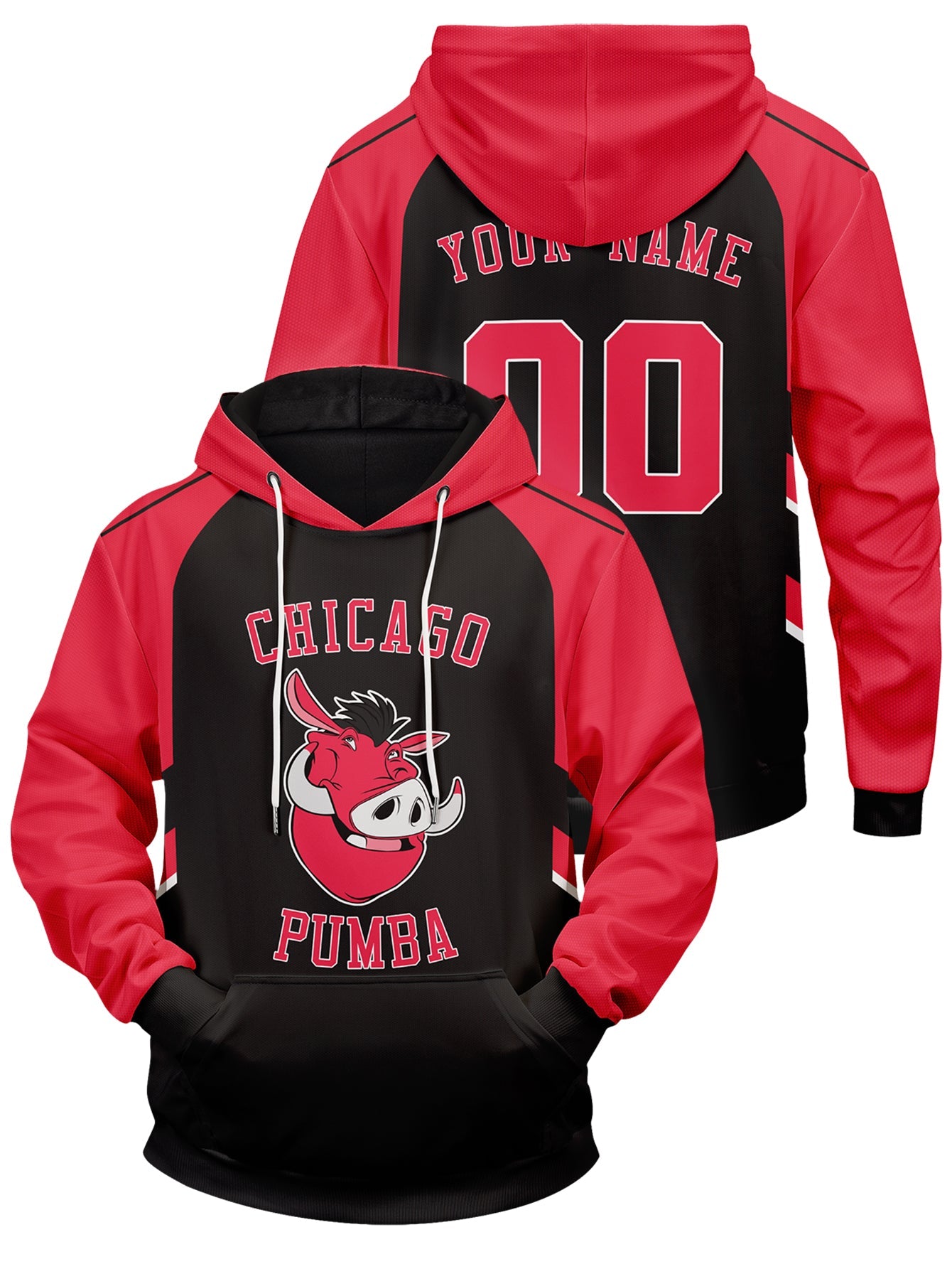 Fandomaniax - Personalized Chicago Pumba Unisex Pullover Hoodie