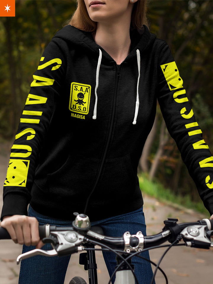 Fandomaniax - Personalized Class 3-E Unisex Zipped Hoodie