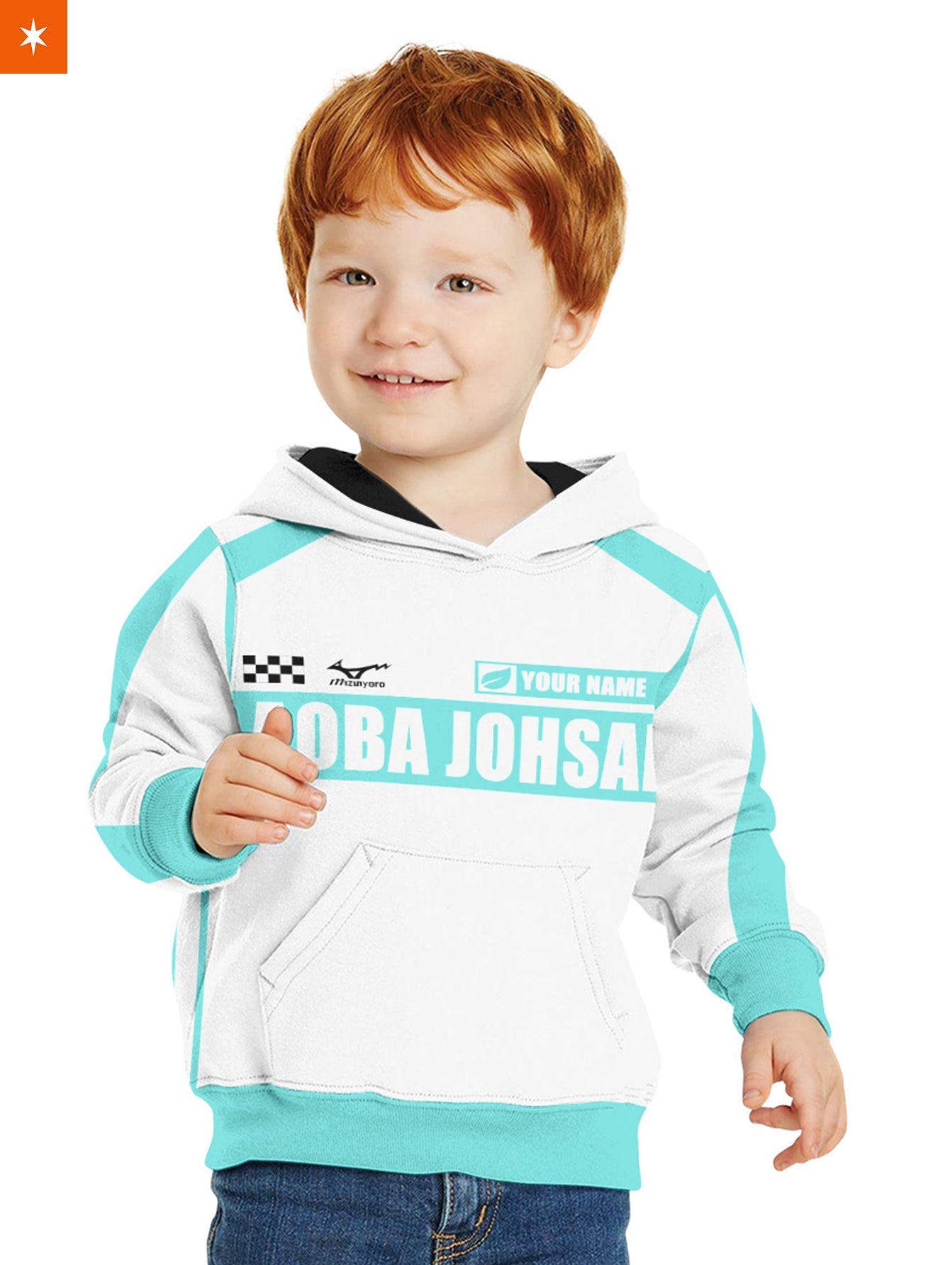 Fandomaniax - Personalized F1 Aoba Johsai Kids Unisex Pullover Hoodie