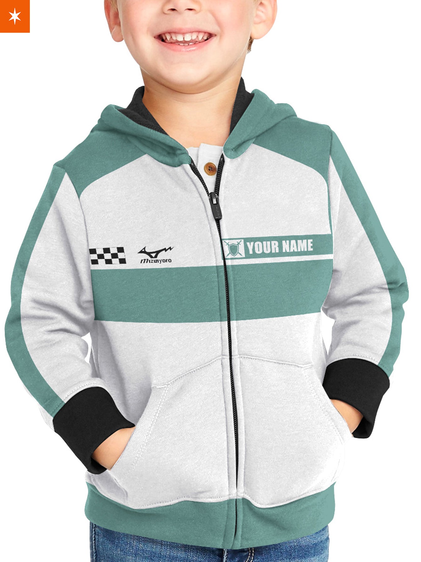 Fandomaniax - Personalized F1 Datekou Kids Unisex Zipped Hoodie