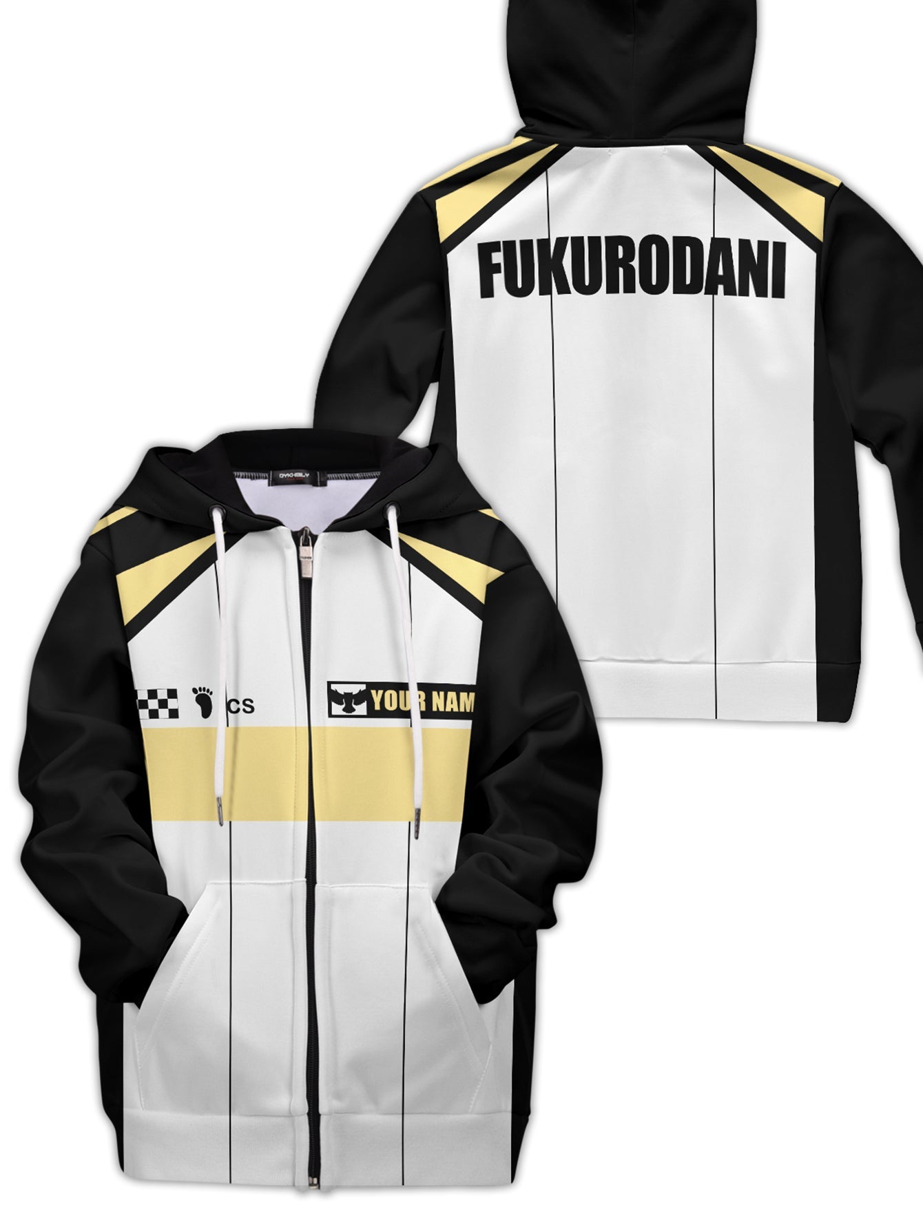 Fandomaniax - Personalized F1 Fukurodani Kids Unisex Zipped Hoodie