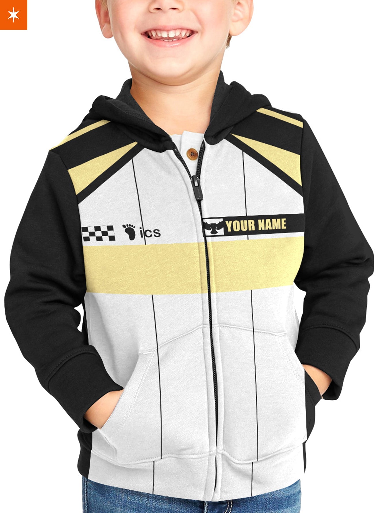 Fandomaniax - Personalized F1 Fukurodani Kids Unisex Zipped Hoodie