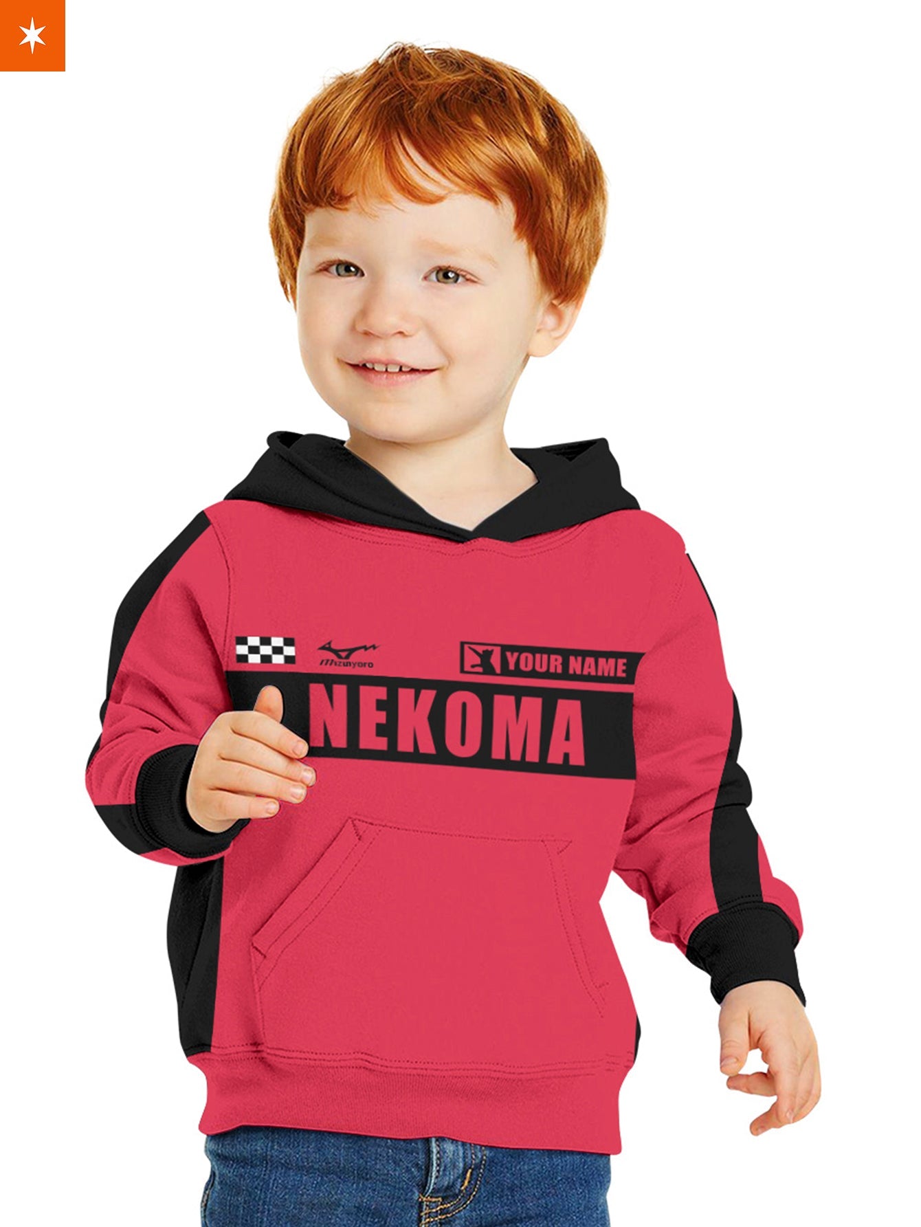 Fandomaniax - Personalized F1 Nekoma Kids Unisex Pullover Hoodie