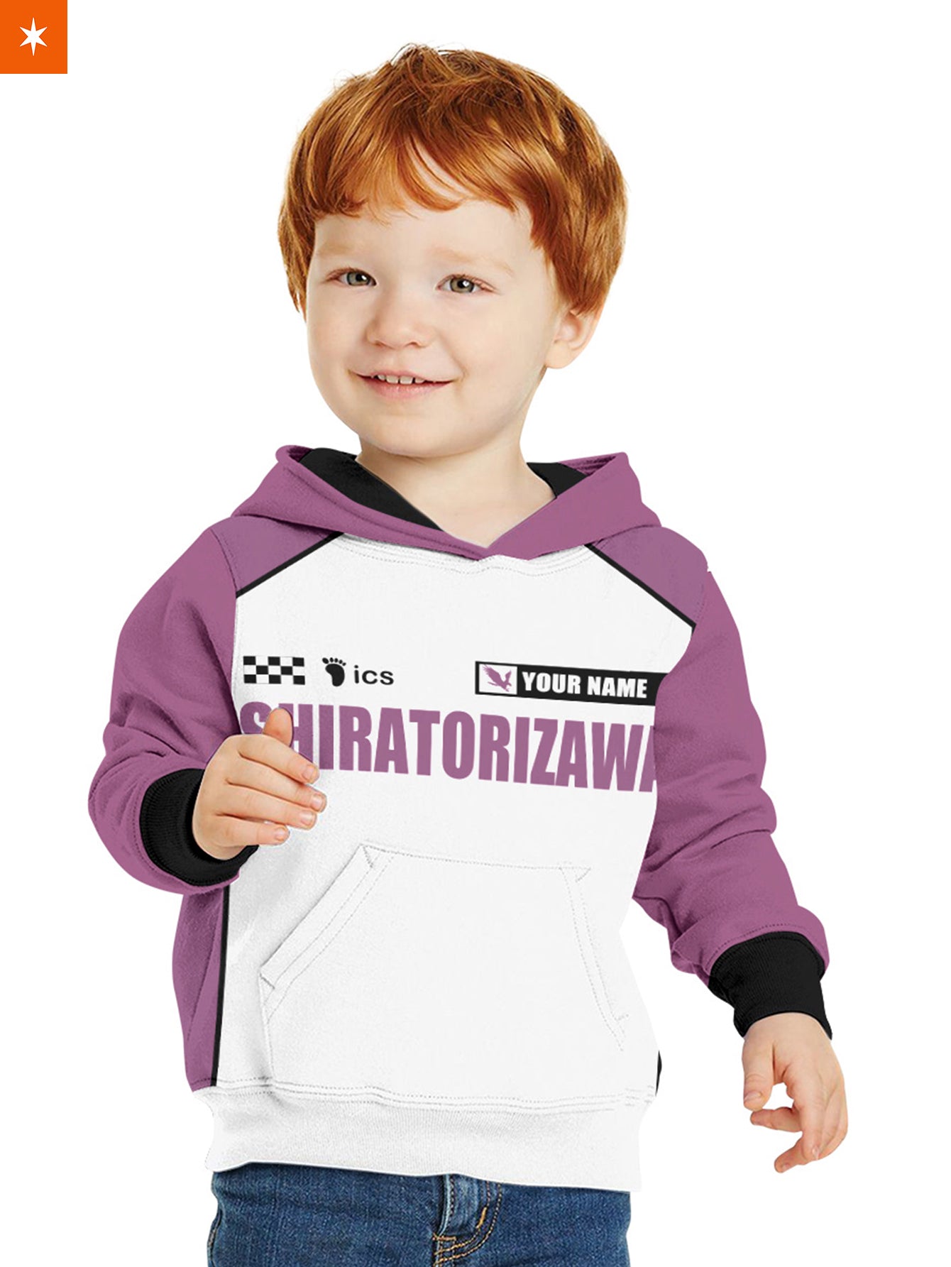 Fandomaniax - Personalized F1 Shiratorizawa Kids Unisex Pullover Hoodie