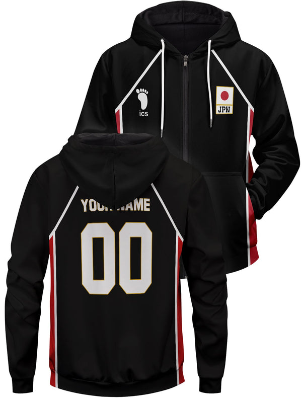 Fandomaniax - Personalized Haikyuu National Team Libero Unisex Zipped Hoodie