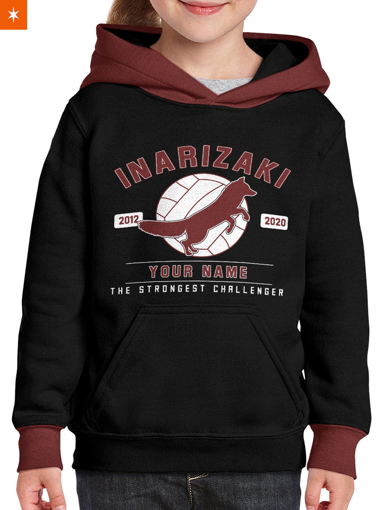 Fandomaniax - Personalized Inarizaki the Strongest Challenger Kids Unisex Pullover Hoodie