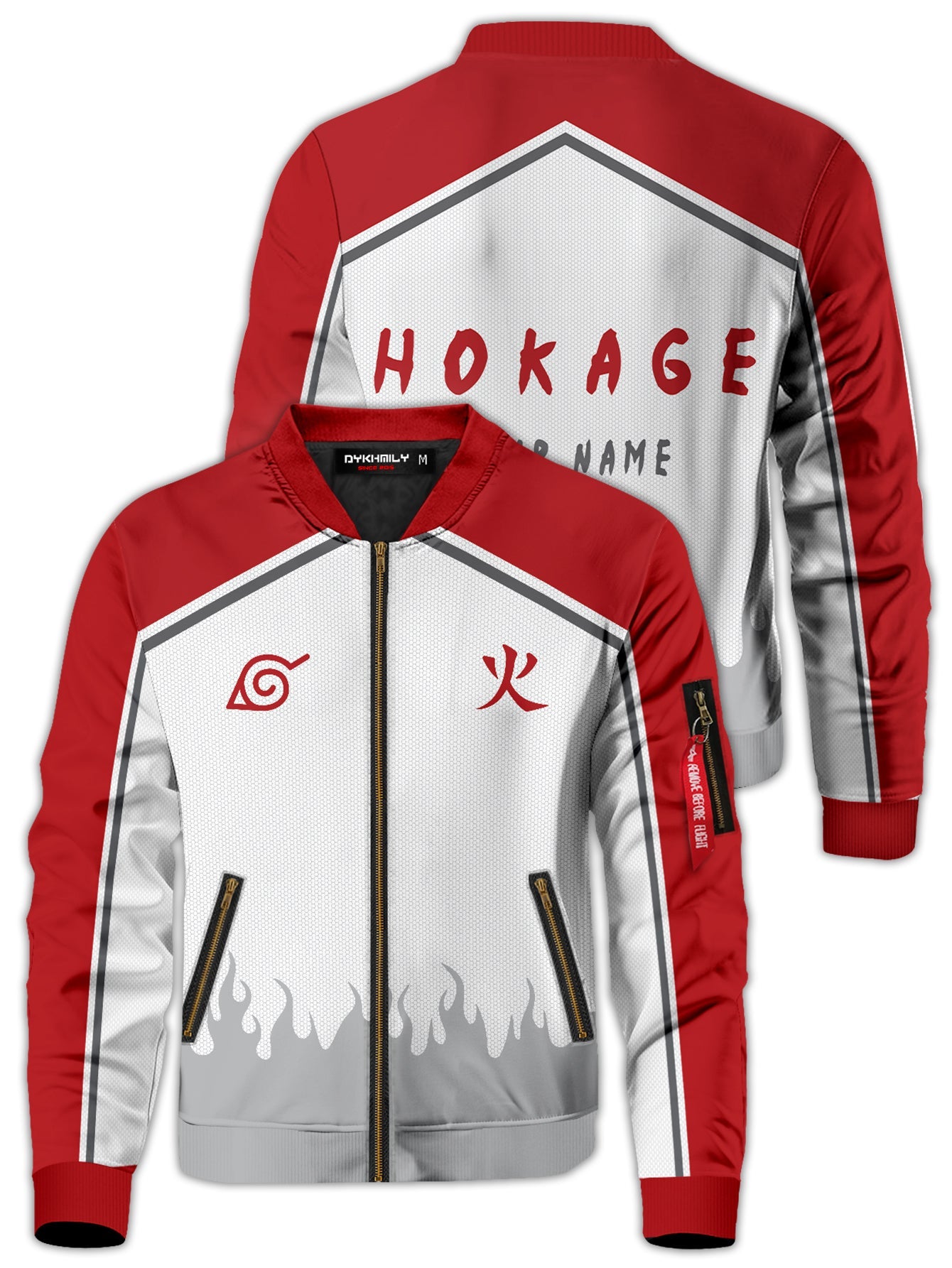 Fandomaniax - Personalized Konoha Hokage Bomber Jacket