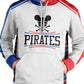 Fandomaniax - Personalized Los Angeles Pirates Unisex Pullover Hoodie