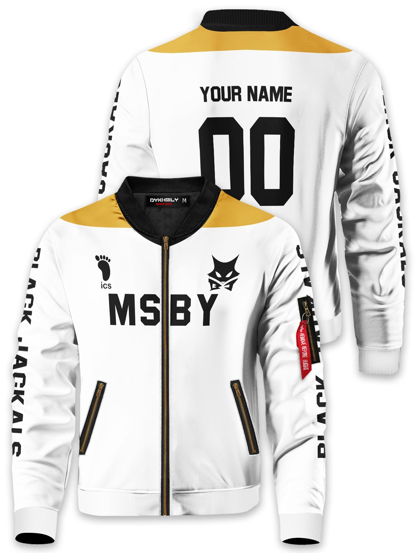 Fandomaniax- Personalized Msby Black Jackals Libero Bomber Jacket