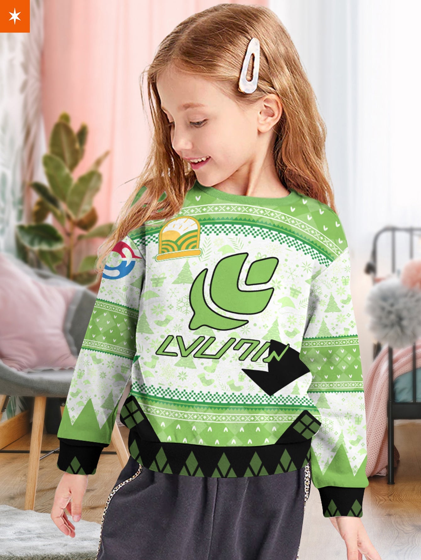 Fandomaniax - Personalized Poke Grass Uniform Kids Unisex Wool Sweater
