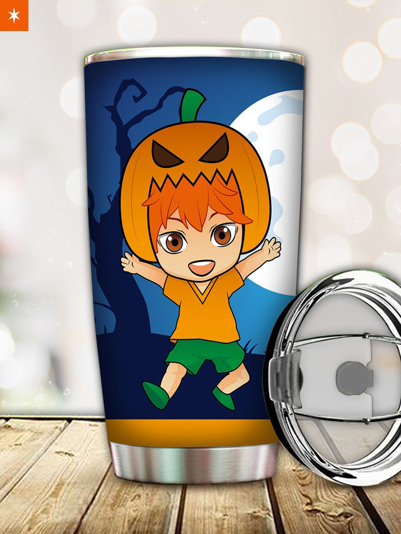 Fandomaniax - Personalized Pumpkin Hinata Shoyo Tumbler