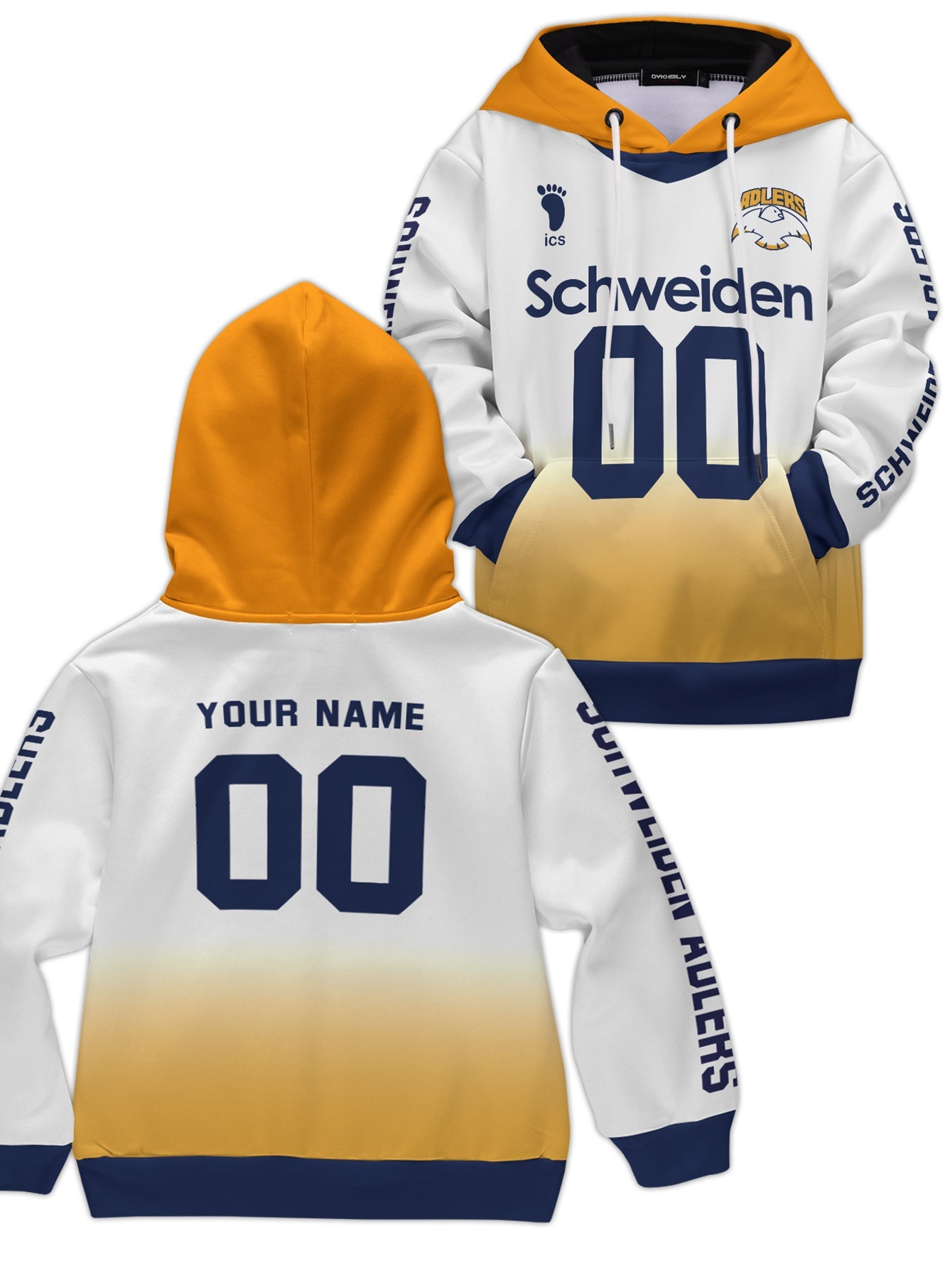 Fandomaniax - Personalized Schweiden Adlers Kids Unisex Pullover Hoodie