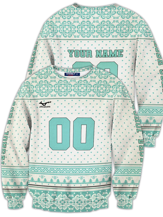 Fandomaniax - Personalized Team Aoba Johsai Christmas Unisex Wool Sweater