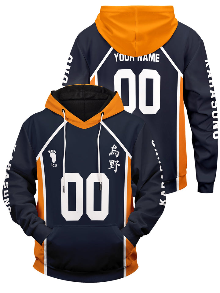 Fandomaniax - Personalized Team Karasuno Unisex Pullover Hoodie