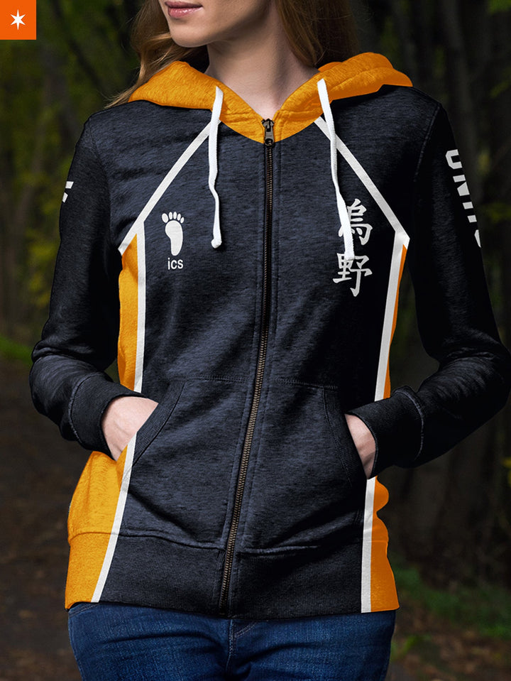 Fandomaniax - Personalized Team Karasuno Unisex Zipped Hoodie