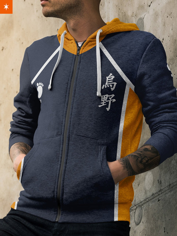 Fandomaniax - Personalized Team Karasuno Unisex Zipped Hoodie