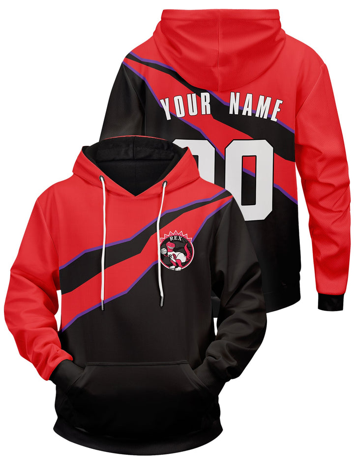 Fandomaniax - Personalized Toronto Rex Unisex Pullover Hoodie