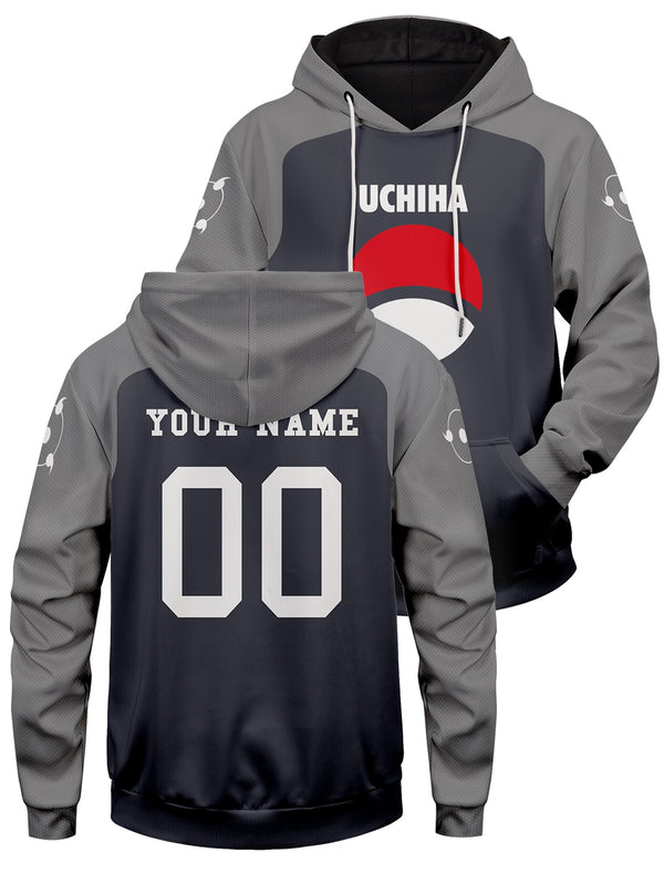 Fandomaniax - Personalized Uchiha Fire Unisex Pullover Hoodie