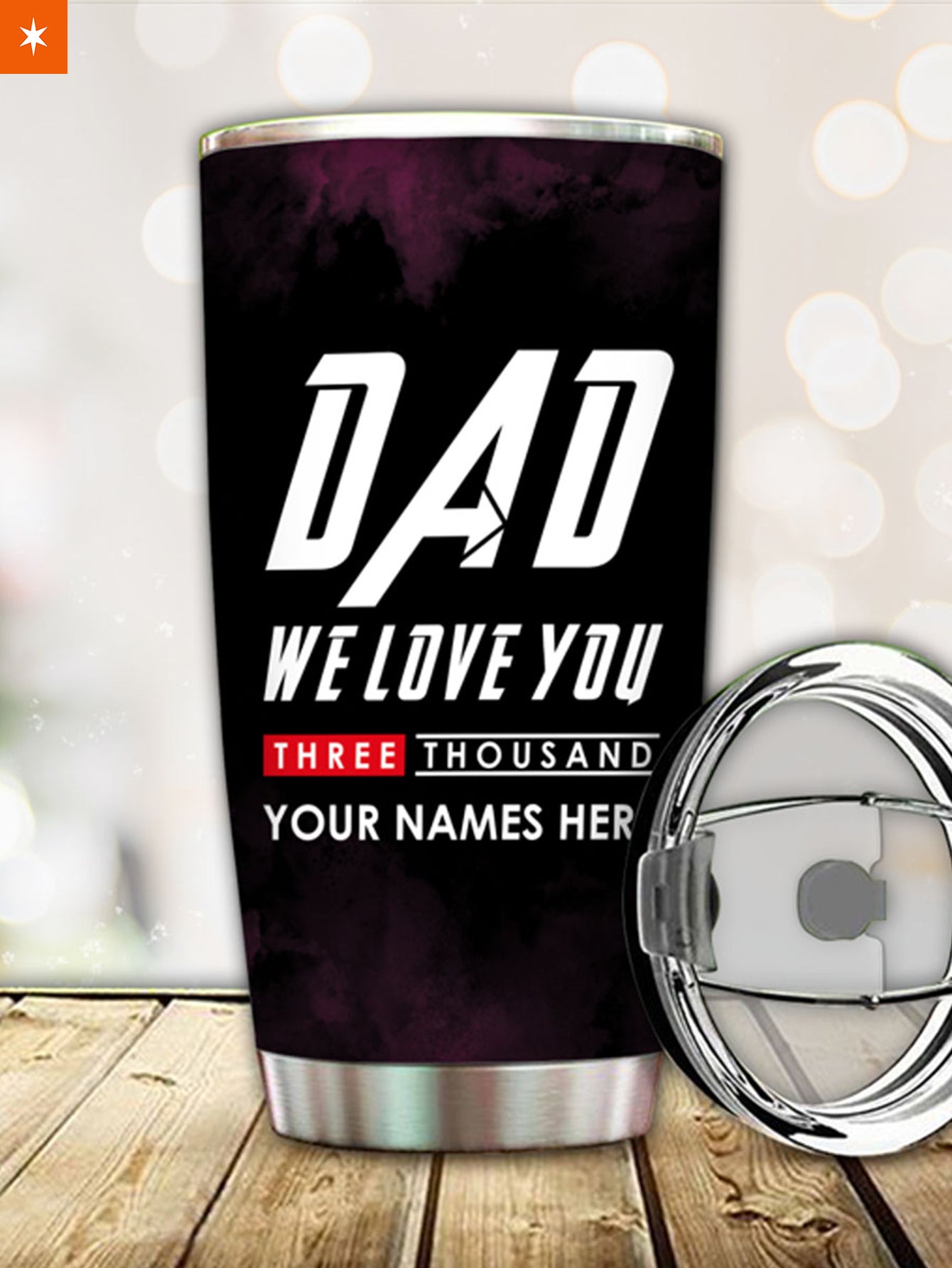 Fandomaniax - Personalized We Love Dad 3000 Tumbler