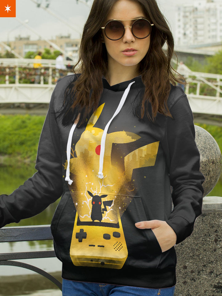 Fandomaniax - Pika Game Unisex Pullover Hoodie