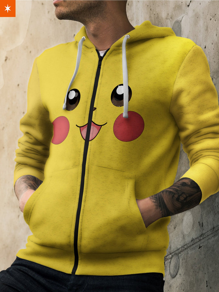 Fandomaniax - Pika Unisex Zipped Hoodie