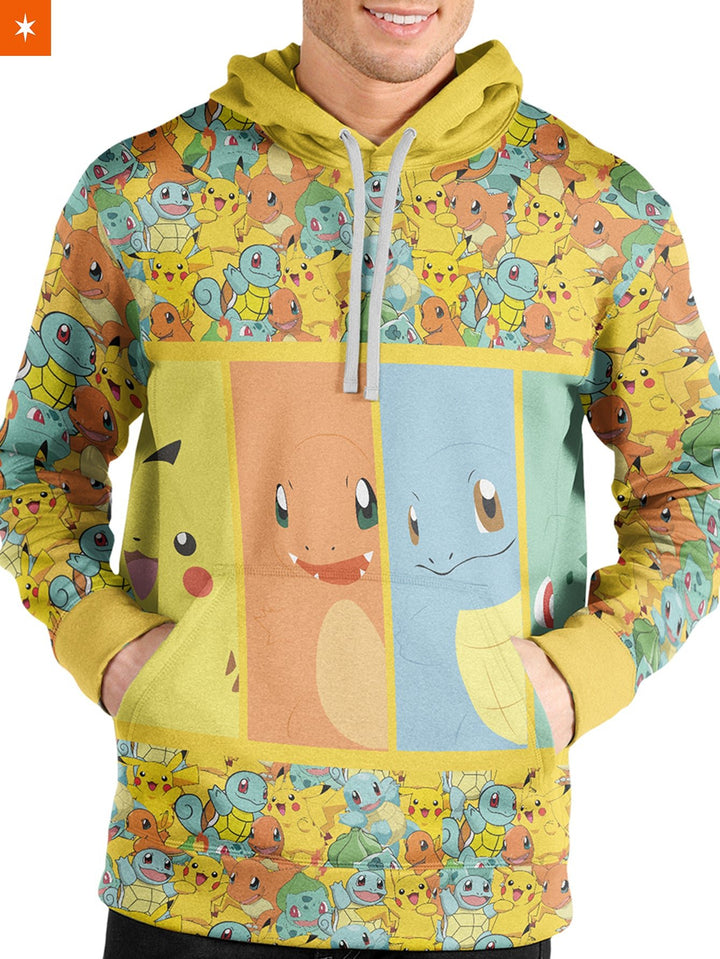 Fandomaniax - Pikachu and friends Unisex Pullover Hoodie