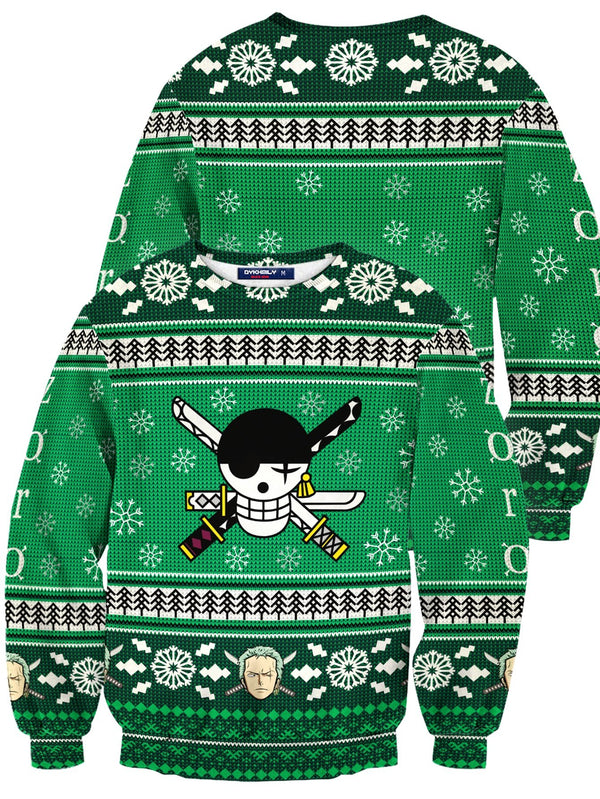 Fandomaniax - [Buy 1 Get 1 SALE] OP Swordsman Christmas Unisex Wool Sweater