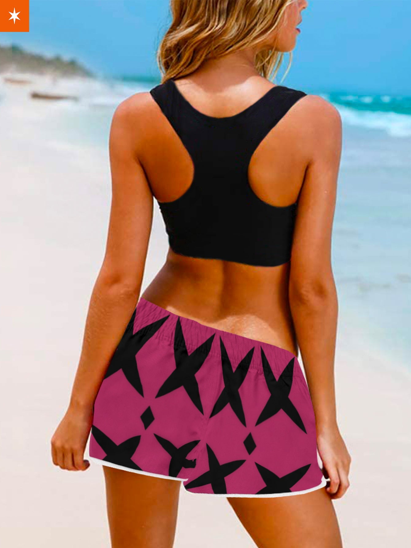 Fandomaniax - [Buy 1 Get 1 SALE] Poke Dark Uniform Women Beach Shorts