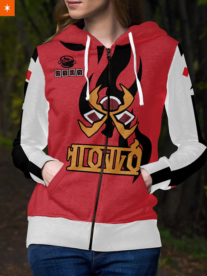 Fandomaniax - [Buy 1 Get 1 SALE] Poke Fire Uniform Unisex Zipped Hoodie