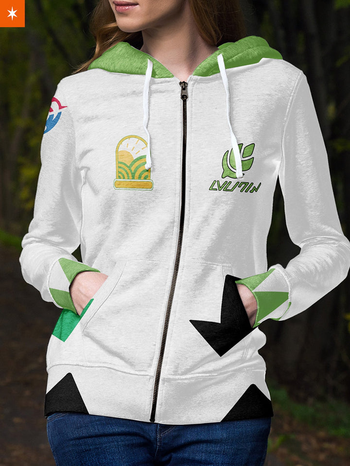 Fandomaniax - [Buy 1 Get 1 SALE] Poke Grass Uniform Unisex Zipped Hoodie