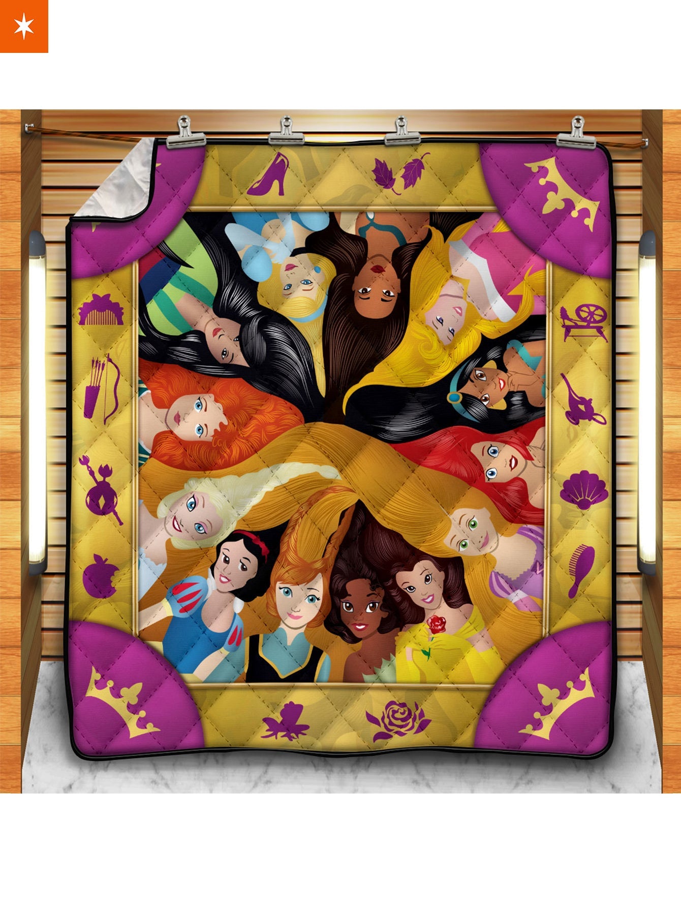 Fandomaniax - Princess World Quilt Blanket