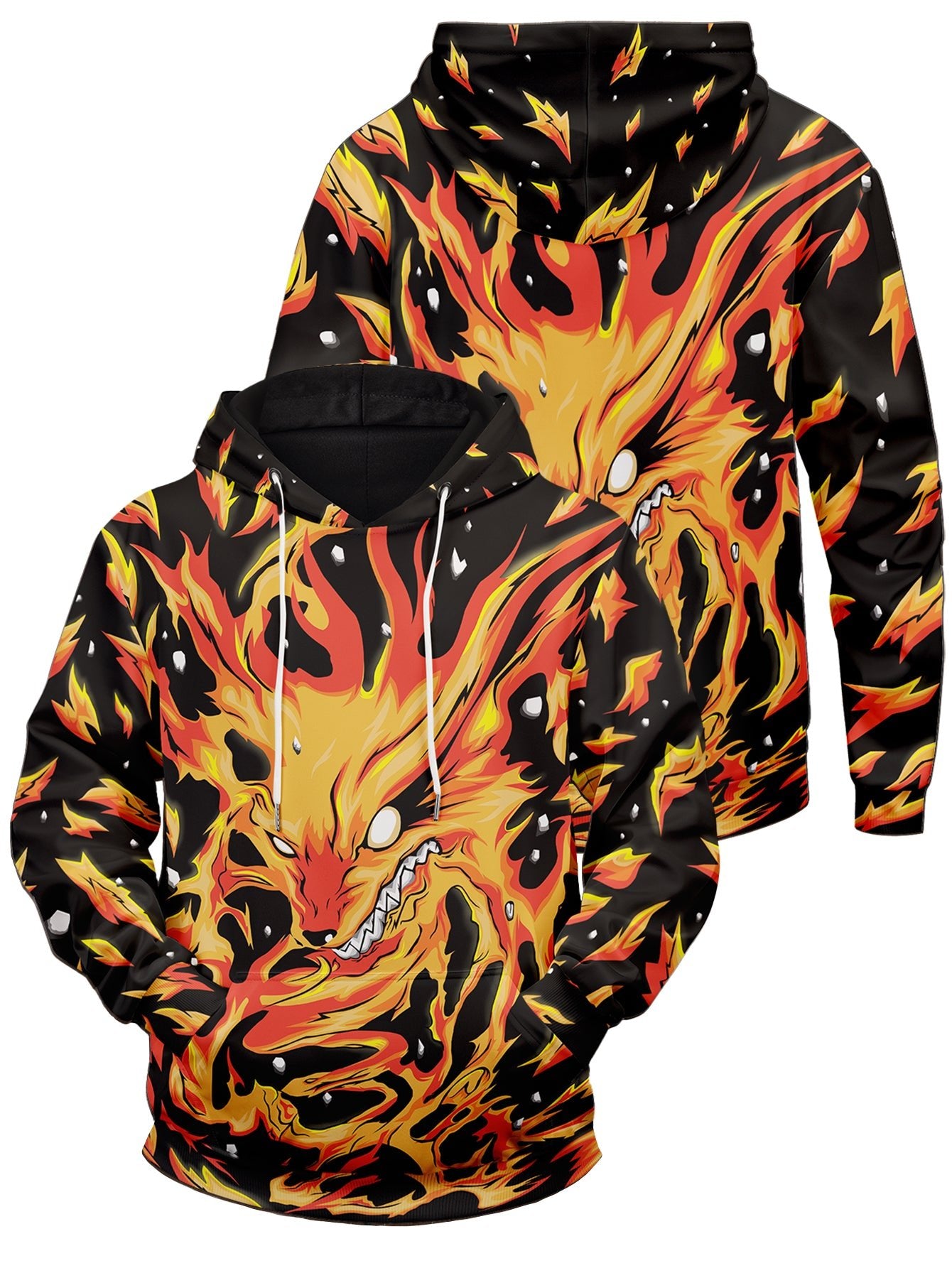 Fandomaniax Raging Kurama Unisex Pullover Hoodie