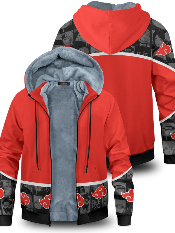 Fandomaniax - Red Cloud Sheath Velvet Hoodie