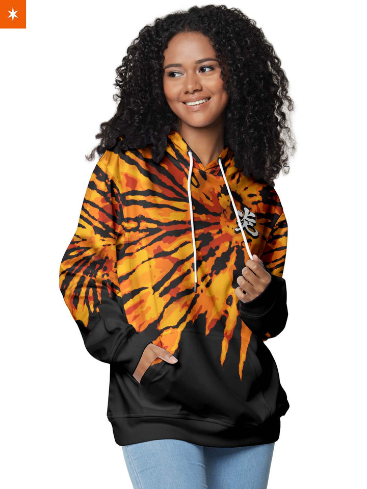 Fandomaniax - Rengoku Tie Dye Unisex Pullover Hoodie